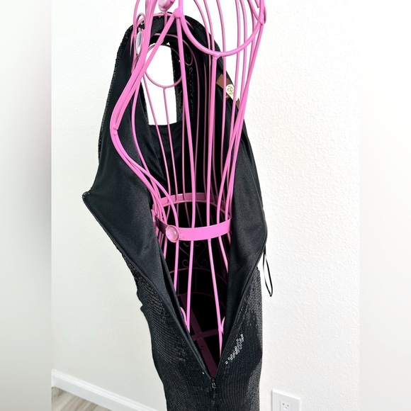 Anthropologie Eva Franco Sequin One-Shoulder Cocktail Mini Dress Size 0 - Picture 7 of 10